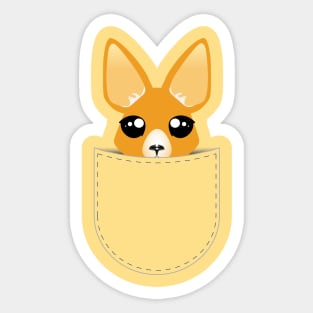 Kangaroo in a pouch - Cute animals and pets in pocket Sticker